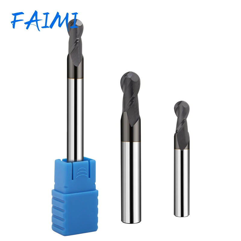 

Carbide Ball Nose End Mills 2 Flutes Extended Milling Cutter Hrc50 Tungsten Steel Cnc Maching Metal Milling Tools