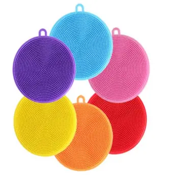 

Silicone Dish Washing Brush Sponge Scrubber Pot Pan Kitchen Silicone Scouring Pad Silicone Dish Sponge Cleaning Pad Tool