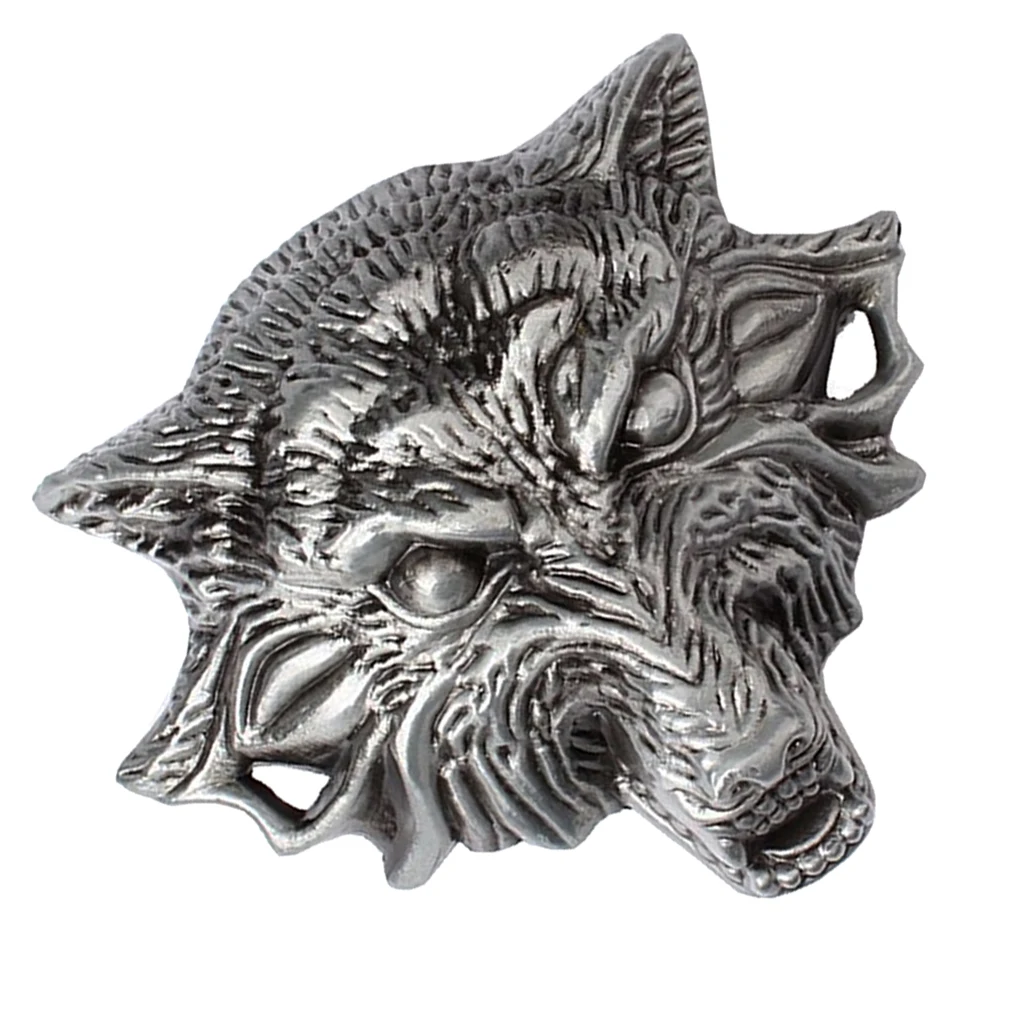 Cool Fashion Western Cowboy Rodeo 3D Wolf Head Belt Buckle For Men Boys Fashion Jeans Accessories for belt