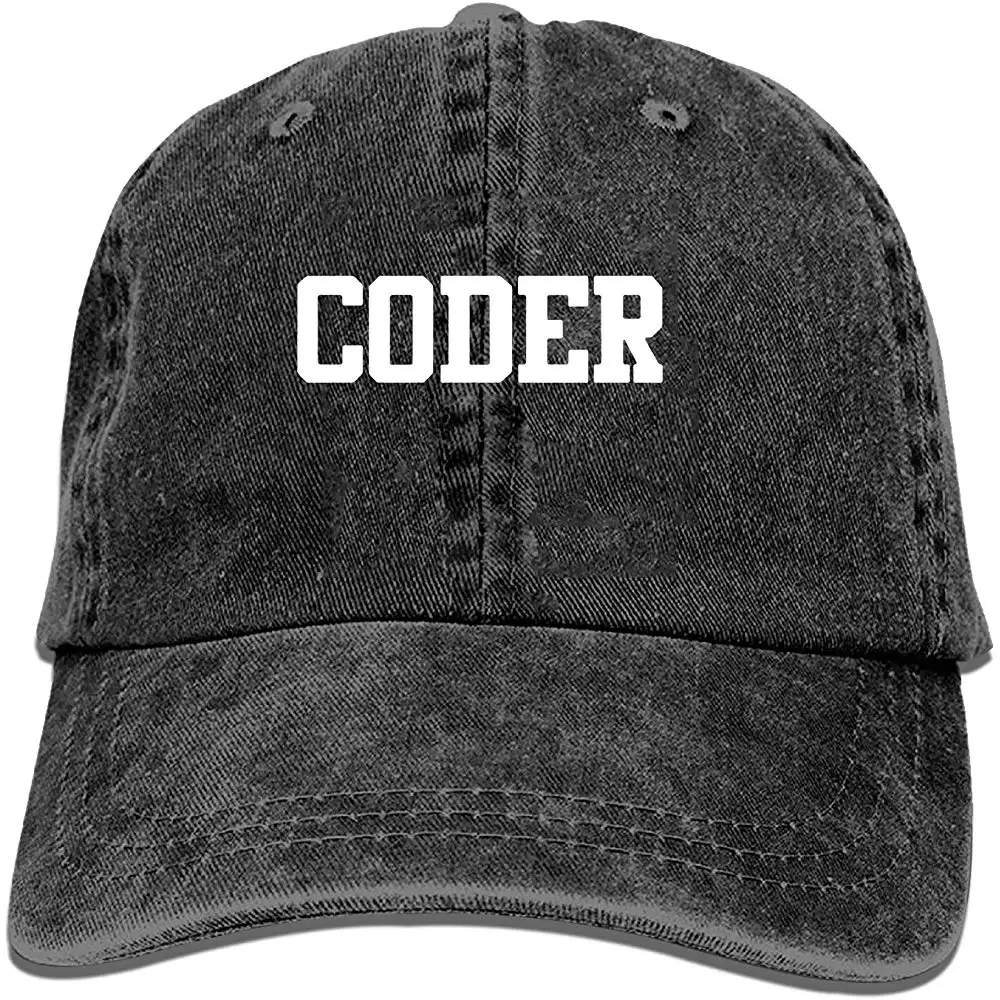 HSZRF бейсболка-CoderCowboy шапки для мужчин и женщин папа Гольф Дальнобойщик Черная
