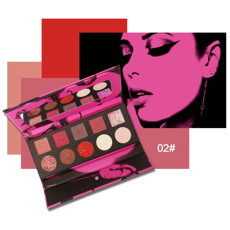 10-color Metal Glitter Eyeshadow Matte Shimmer Lasting Waterproof Eye Shadow Palette