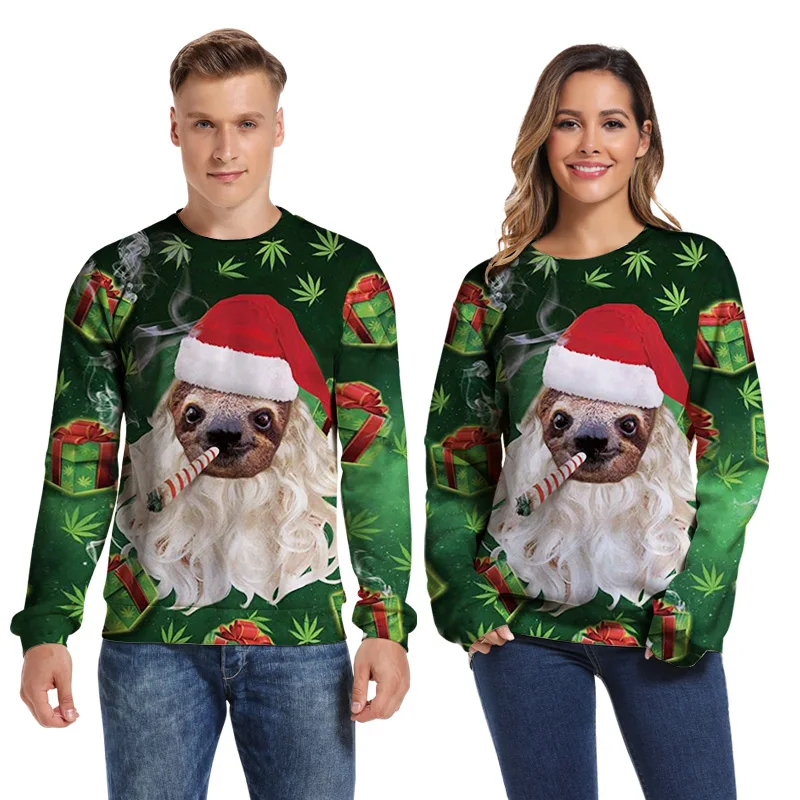 

2019 new round neck Christmas sales Women Sweatshirts 3D Hoodies Pullovers Outerwear Hoodie Jacket Tracksuits Streetwear Hoody