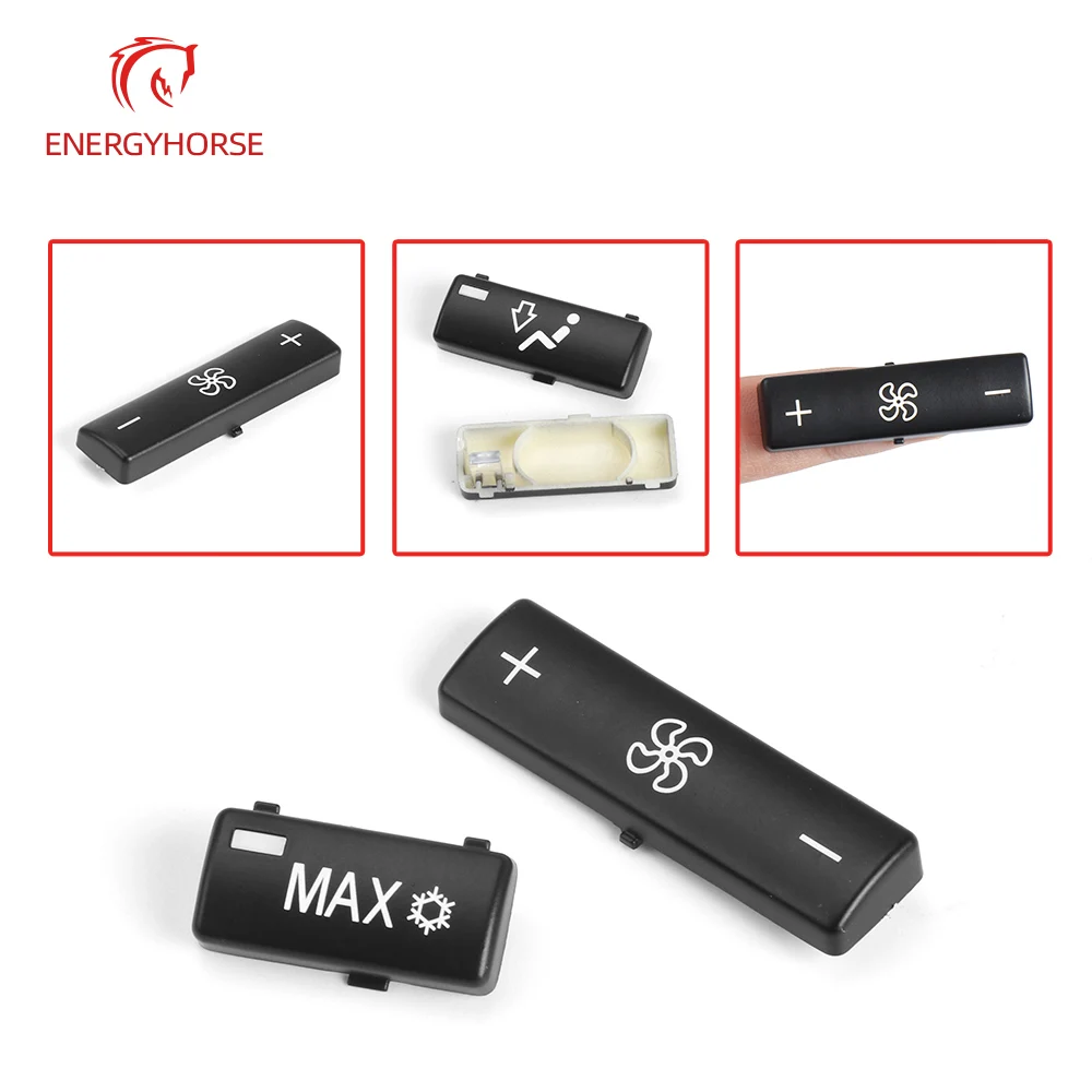 Car A/C Heater Climate Temperature Control Push Button Air Condition Key Cap Climate Control Cover For BMW 5 Series E39 X5 E53 4
