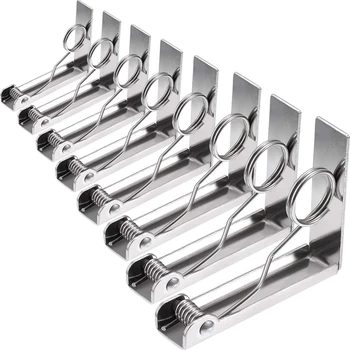 

Hot XD-Tablecloth Clips 8 Packs Picnic Table Clips Flexible Stainless Steel Table Cloth Cover Clamps Tablecloth Holders for Picn