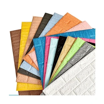 

Self-adhensive 3D Wall Stickers DIY Brick Living Room TV Sofa Background Wall Decor PE Foam Waterproof Wallpapers For Kids Room