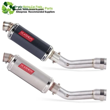 

Motorcycle Muffler Exhaust Full System Connect Link Pipe Middle Pipe Slip On For YAMAHA FZ1 FZ1N FZ1000 2005-2016