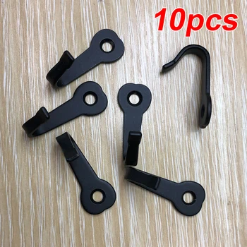 

10pcs Wall Mounted Hooks Home Kitchen Bath Single Row Coat Hangers Hook Small Spray Paint Black Iron Hooks for Kitchen Bathrooom