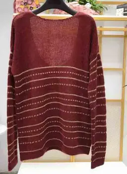 

Women Sweater 19 New Back Deep U Backless Mohair Sweater