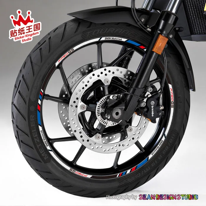 1 комплект для BMW F750GS F850GS мотоцикл колесная наклейка Светоотражающие Обода