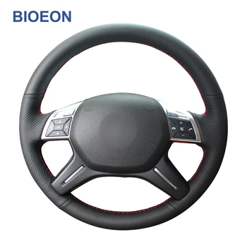 

Hand Stitch Black PU Artificial Leather Car Steering Wheel Cover for Mercedes-Benz GL350 ML350