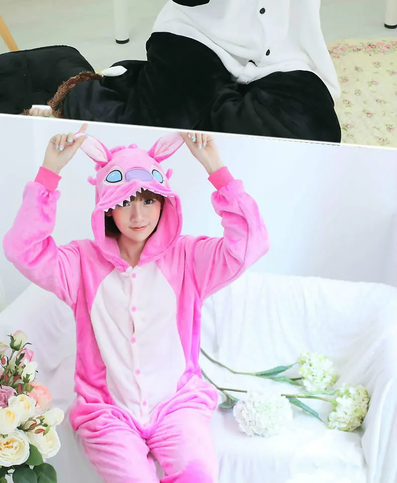 Totoro Fiishimi Onesie для взрослых женщин животных пижамы костюм фланель теплая мягкая Пижама цельная зимняя Пижама Косплей