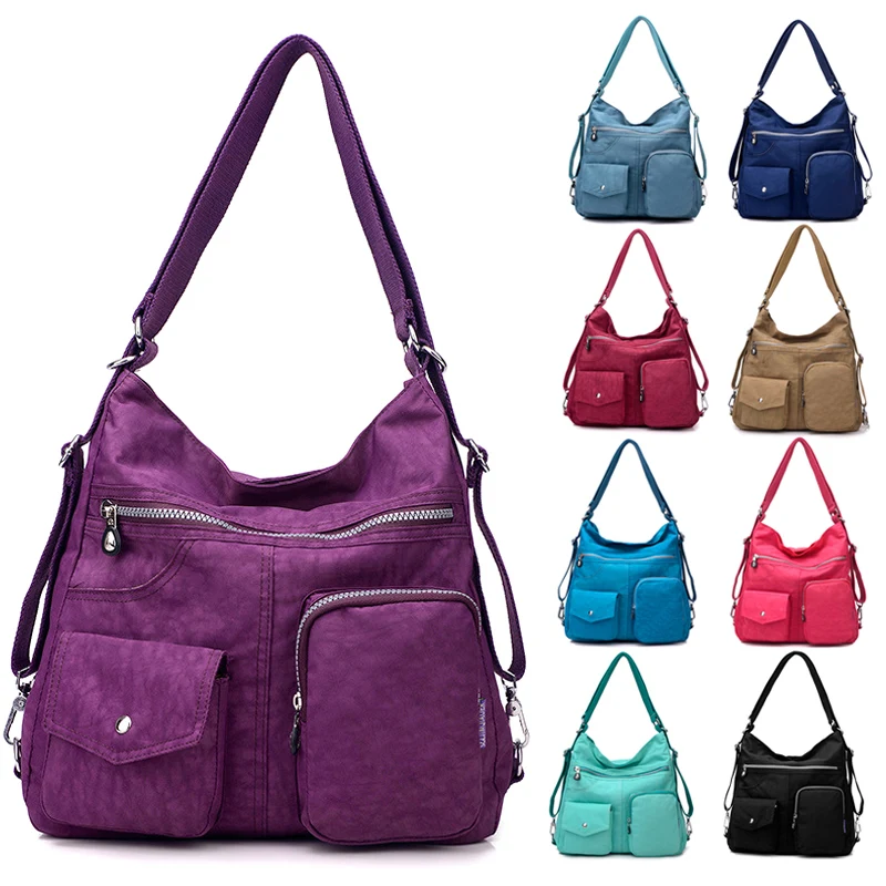

Newly Women Shoulder Bag Waterproof Zipper Nylon Large Capacity for Outdoor Travel Shoulder Bag Mochilas