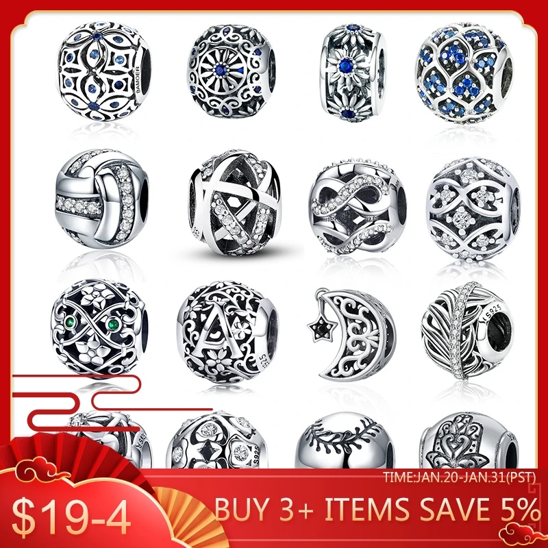 

CodeMonkey 100% Real 925 Sterling Silver Oxidation Flower Bead Fit Original Pandora Bracelets Hot Sale DIY Jewelry Making