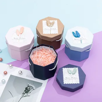 

4pcs/set Square gift box with hand gift gift box large gift box birthday gift box packaging box gift decoration wedding decorati