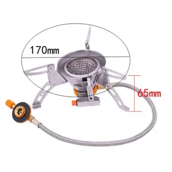 

Wonderful! Burner Split Outdoor Portable Windproof Folding Electronic Ignition Safe Furnace Stove Camping Barbecue