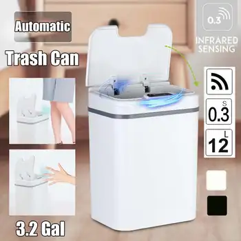 

Automatic Touchless Intelligent induction Motion Sensor Kitchen Trash Can Wide Opening Sensor Eco-friendly Waste Garbage Bin