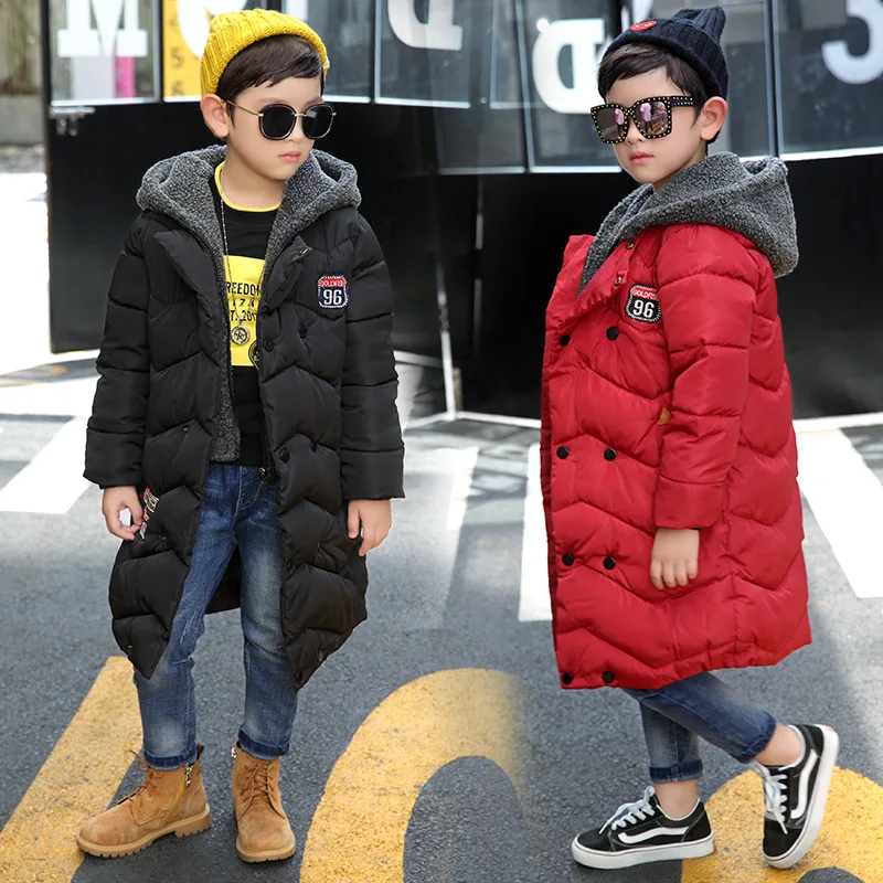Winter New Style Childrenswear BOY'S Korean-style Long Sleeve Thick 96 Cotton-padded Clothes Big Boy Cotton-padded Jacket C