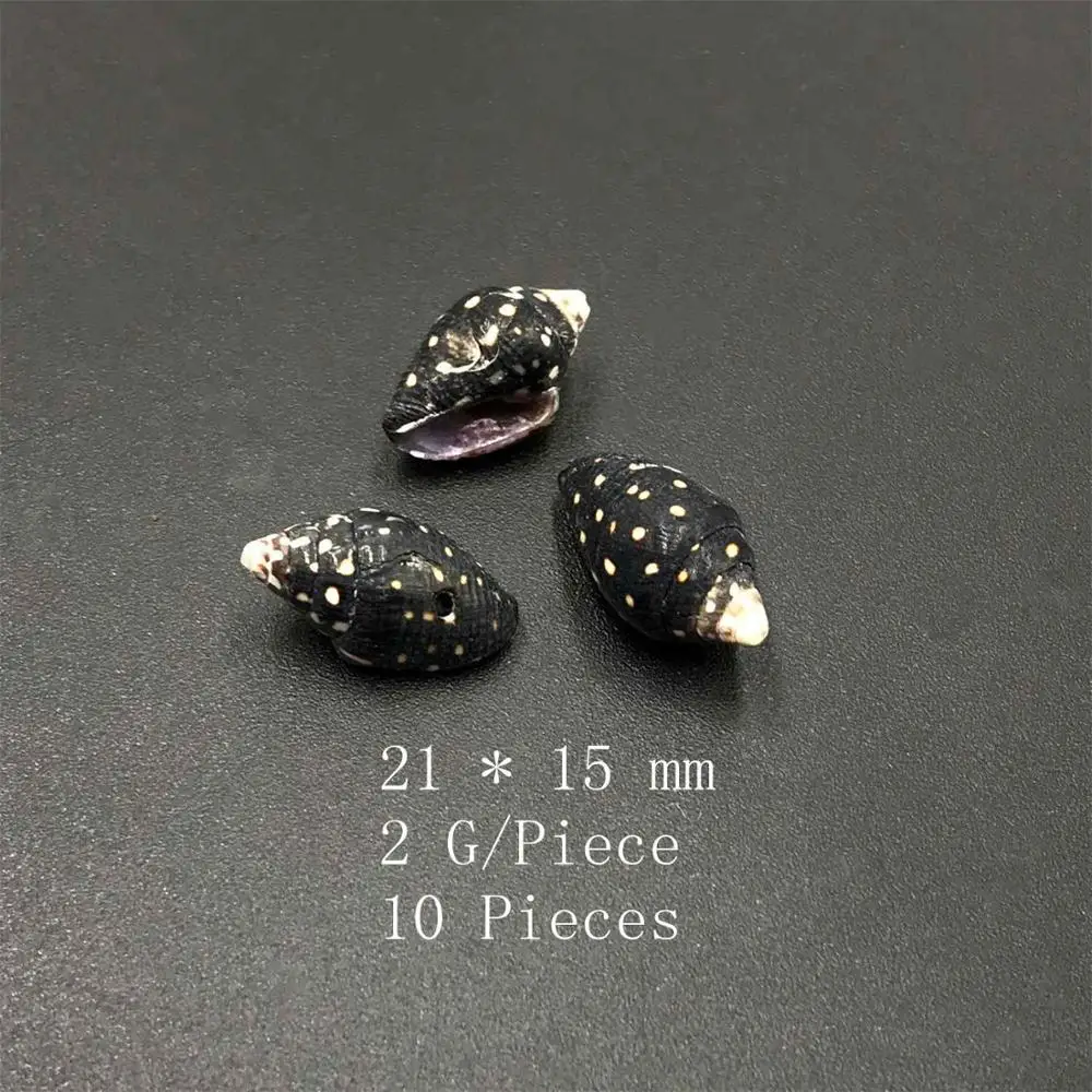 10 pieces 3-30 штук 21*15 мм двойные отверстия раковины, натуральная основа, очаровательные черные Каури море пляж снаряды Рукоделие "сделай сам" для изготовления ювелирных украшений Цепочки и ожерелья - Цвет: 10 pieces