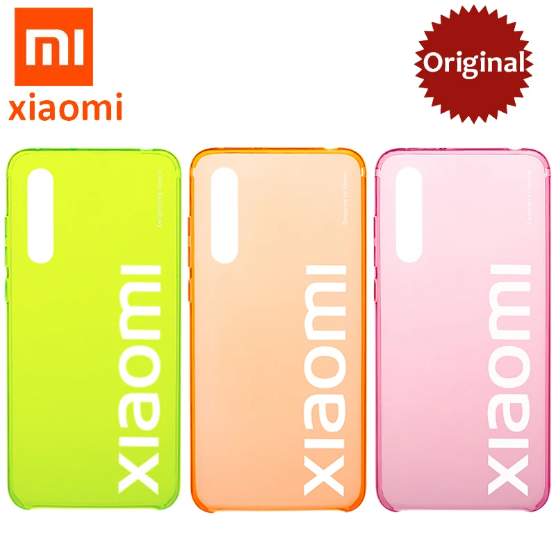 

In Stock Original Xiaomi Mi CC9 Case CC9e Mobile Phone CC 9 E Cover for MI CC9 Global Fashion Fluorescence clear Case