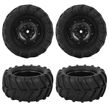 

4 PCS Rubber Tires 1 / 16 RC Crawler Truck OFF Roader RC Tire and Rim Car Tire Racing Off-Road Modification Upgrade Accessories