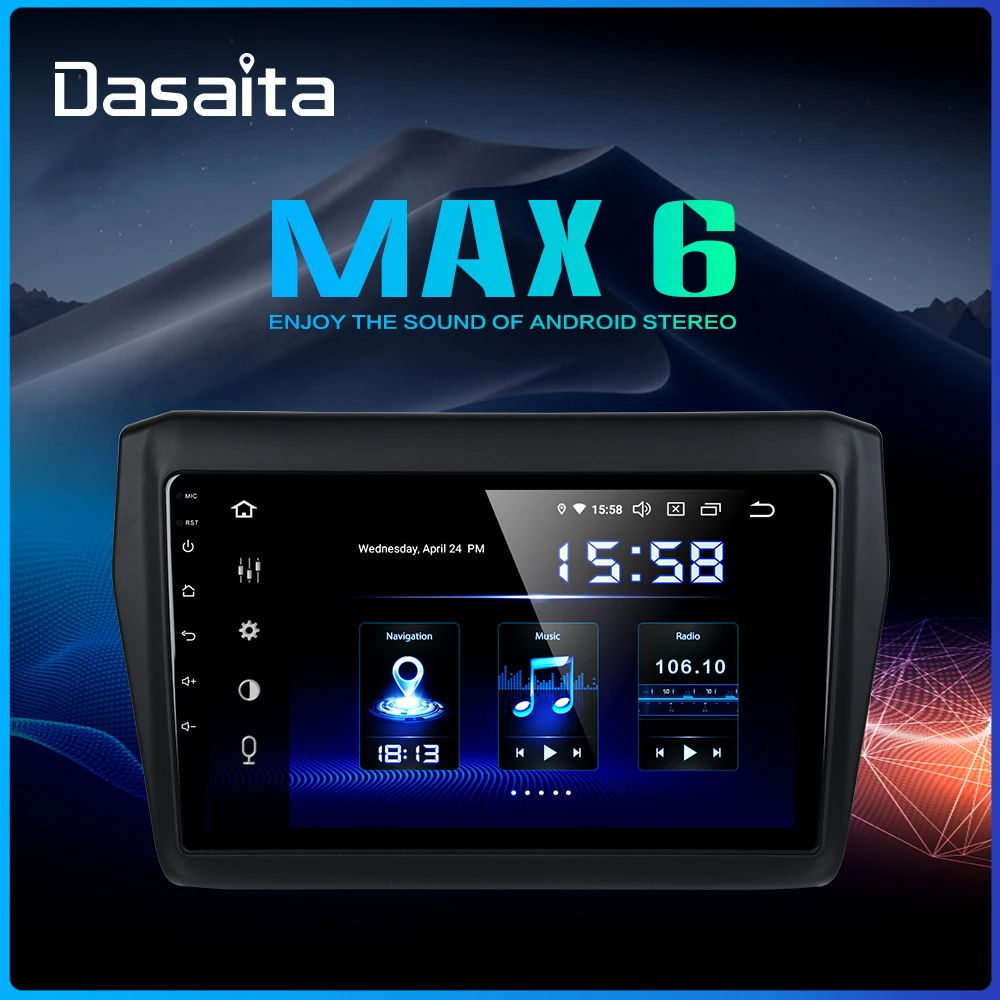 Dasaita " ips радио 1Din стерео Android 9,0 для Suzuki Swift Ertiga gps навигация Bluetooth 1080p видео TDA850 MAX6