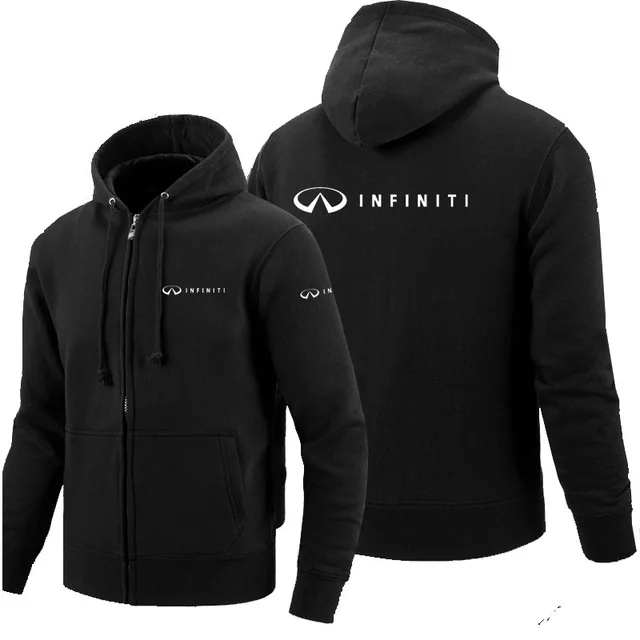 Осенне-зимние толстовки на молнии с логотипом Infiniti, Мужская Флисовая Куртка с капюшоном, толстовки на молнии, худи f - Цвет: 11