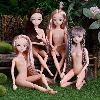 

30cm Handmade Mermaid Doll Dressing And Make-up Can Be Diy Accessories Plain Naked Baby Toy Joint Puzzle Toy Birthday Gift