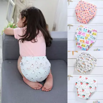 

4pc Newborn Diaper Pure Cotton Cute Six Layers Washable Baby Diaper for Outdoors