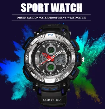 

OHSEN Fashion Watch Men G Style Waterproof LED Sports Military Watches Shock Men's Analog Quartz Digital Watch relogio masculino