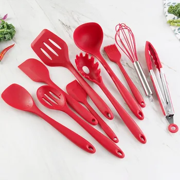 

10Pcs/11Pcs Silicone Kitchenware Cooking Utensils Set Heat Resistant Kitchen Non-Stick Cooking Utensils Baking Tools