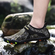 Мужские босоножки; пляжные сандалии; летняя водонепроницаемая обувь для мужчин; носки для плавания и дайвинга; дышащая обувь; нескользящие речные Тапочки