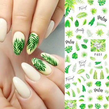 

1 Sheet 3D Nail Sticker With Colorful Lemon Summer Flowers Leaves Style Manicures Sliders Sticker Nail Art Decoration Design