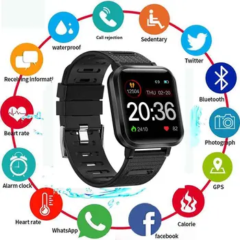

IP68 waterproof Men Women Bluetooth Smart-watch For Android IOS Electronic Smart Clock Fitness Tracker Sports Heart Rate Monitor