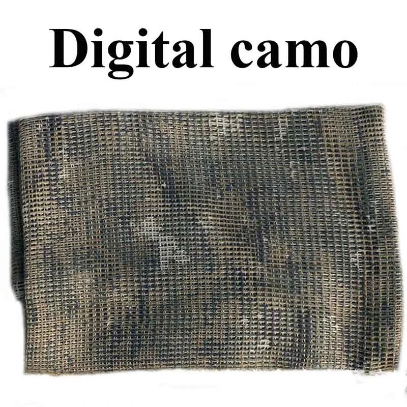 190*90 см Шарф, хлопок, военный камуфляж, тактический сетчатый шарф, снайперский шарф для лица, зимний шарф, вуаль для кемпинга, охоты, многоцелевой шарф - Цвет: Digital Camo