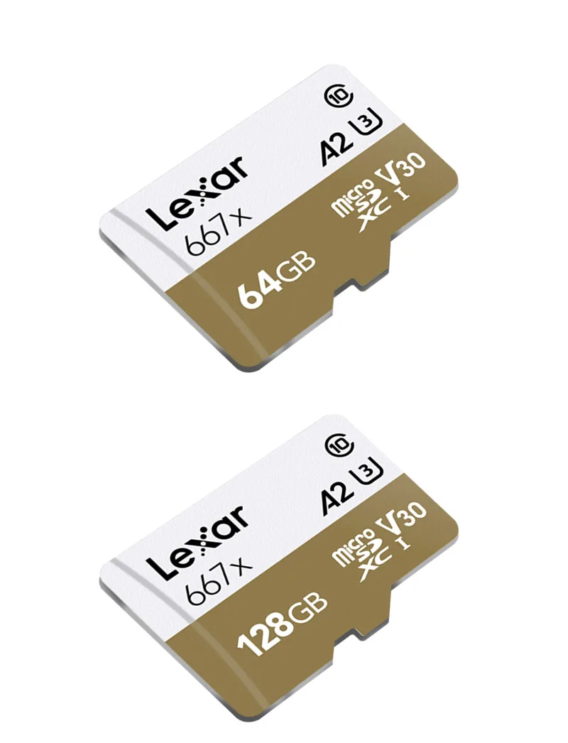 Lexar 667x карта mirco-SD высокая скорость 100 МБ/с./с класс 10 A2 128 ГБ V30 UHS-I U3 256 Гб карта памяти для 1080p Full-HD 3D 4K видео