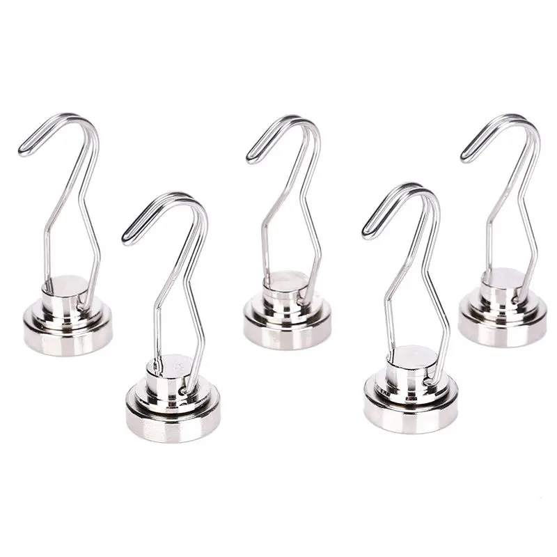 

Magnetic Hooks,44 Pounds Rotatable Swing Swivel Heavy Duty Neodymium Magnet Hook perfect For Cruise,Indoor/Outdoor Hanging(Silve