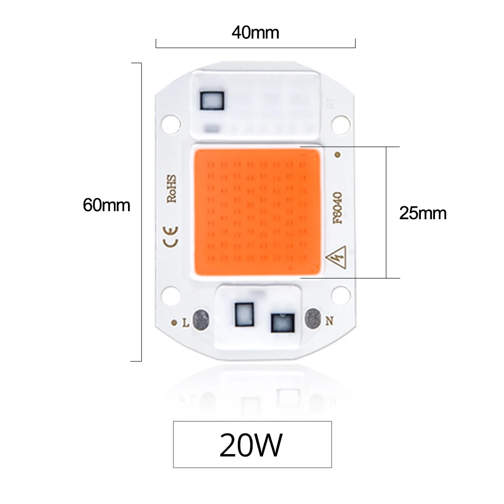 Type Three 20W Полный спектр растут светодиодный COB Чип светать фитоламп AC 220 В 110 В 50 Вт 30 Вт 20 Вт комнатный фитолампа для выращивания растений рассады цветок - Испускаемый цвет: Type Three 20W