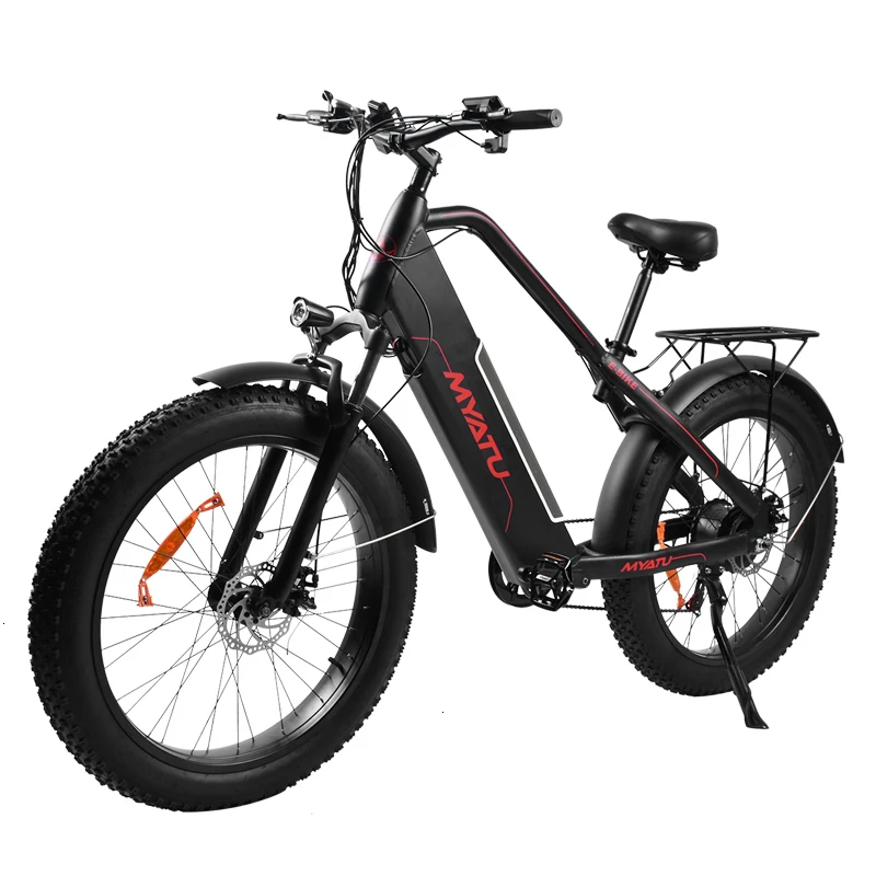 Electric snowmobile lithium battery mountain bike power bicycle 26 inch 48V speed 4.0 wide tire beach off-road vehicle