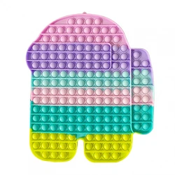 Grande taille parmi les jouets anti Stress Pop Push bubble Fidget, énorme poppet Push Down Game Popits, soulagement sensoriel du Stress, jouet Figet 