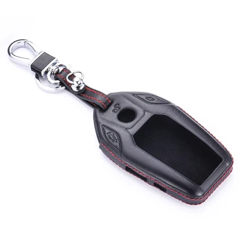 

4D Genuine Leather Car Key Case For BMW Display 7 Series 740i 730i LCD Smart Remote Fob Cover Keychain Bag Auto Accessory