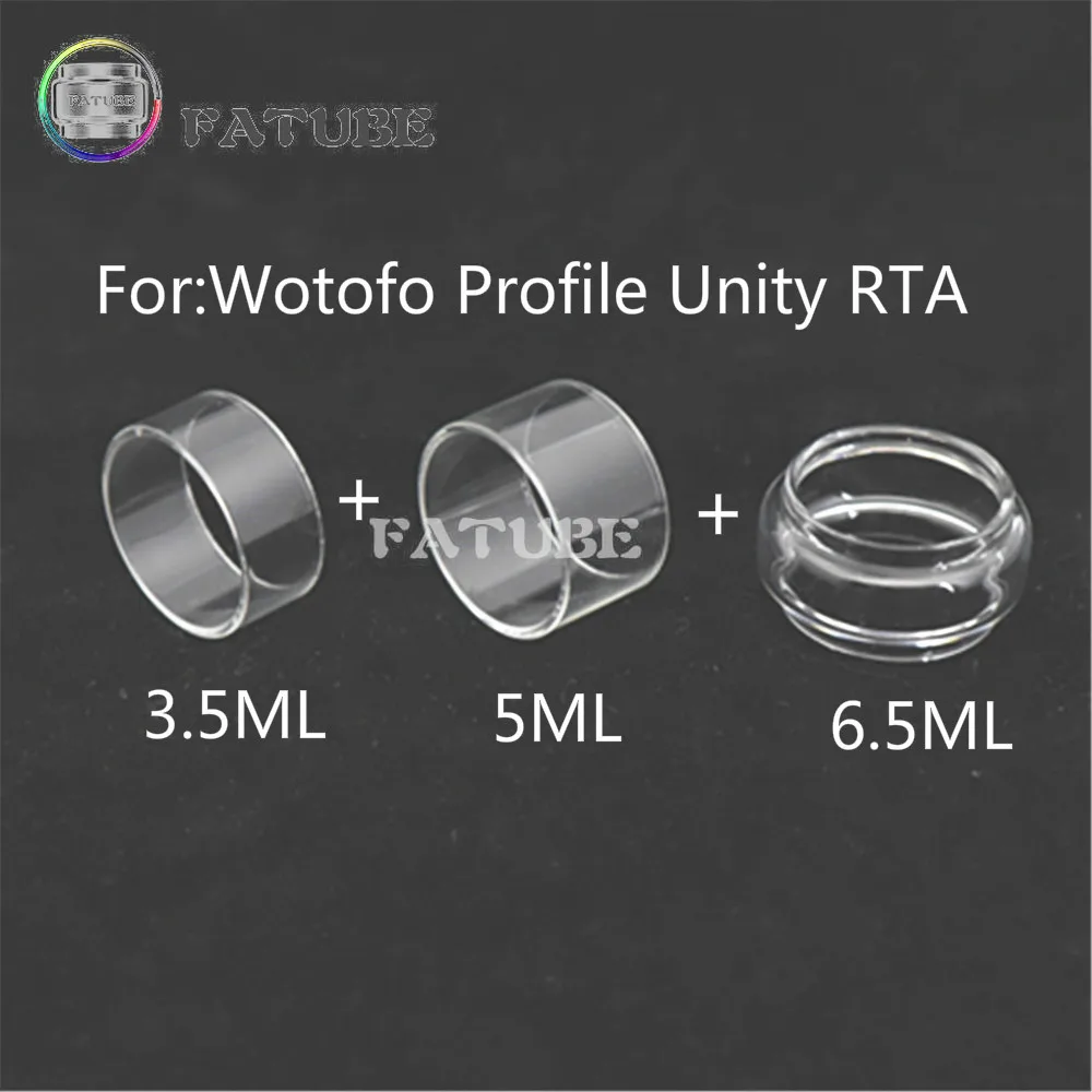 

3PCS FATUBE Glass Tank for Wotofo Profile Unity RTA 3.5ml & 5ml & 6.5ml