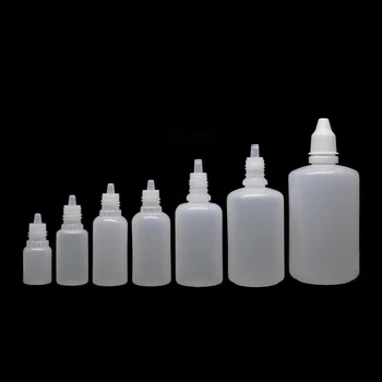 

10pcs 50ml Empty Plastic Squeezable Dropper Bottles Eye Drop Eliquid juice Vape Bottle With Free 2Pcs Funnels