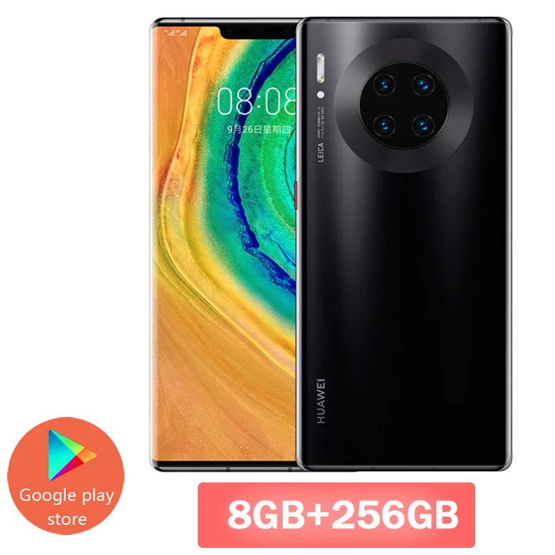 Мобильный телефон huawei mate 30 Pro Kirin 990 Android 10,0 6,5" 2400x1176 8 ГБ ОЗУ 128/256 Гб ПЗУ 40 Мп+ 40 Мп+ 32 МП зарядка 40 Вт - Цвет: 8GB 256GB Black