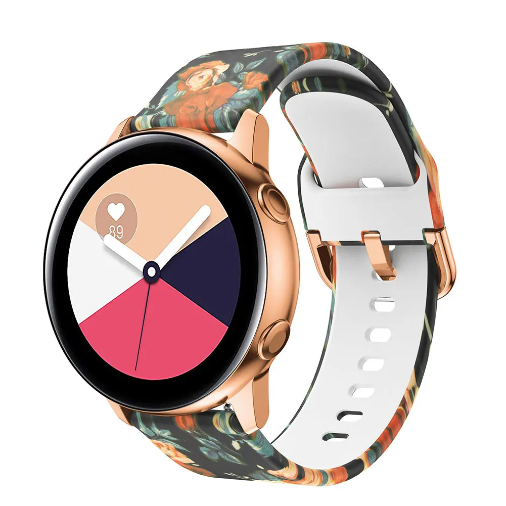 20 мм силиконовые умные часы браслет ремешок для samsung Galaxy Watch Active