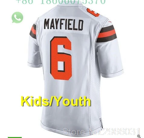 А+++ качественная детская одежда Myles Garrett 95 Denzel Ward 21 Jarvis Landry 80 Baker Mayfield 6 jersey Cleveland