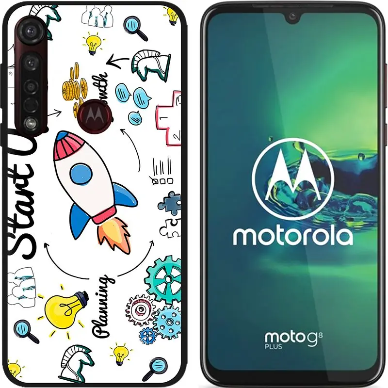 Чехол для Motorola Moto G8 Plus, мягкий матовый чехол с милыми животными и цветочным мрамором для Moto G8 play one macro, силиконовый чехол для телефона s - Цвет: Красный