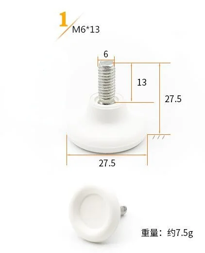8pc/lot Furniture Adjustable Bolt Chair Feet level Floor Protector leg Pad Base M8 M6 Sofa Cabinet Table Mute damping anti-skid 1