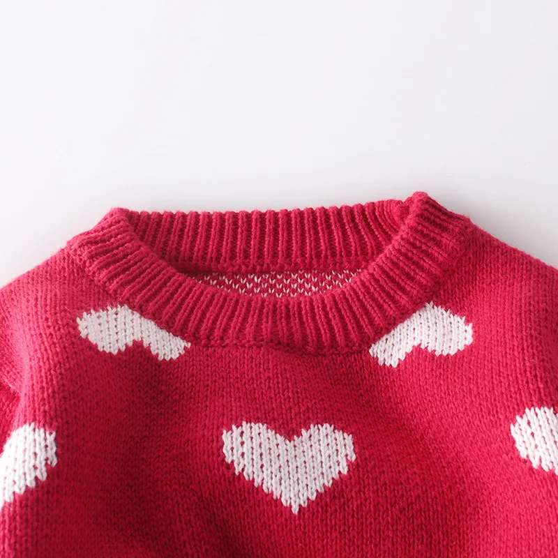 59-4-Love Heart Baby Girl Sweater