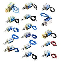 Uxcell 1 шт. 10 мм Электромагнит Pull Push Тип открытая рама Линейное движение DC 6 в 12 В 24 В Плунжер Весна возврат