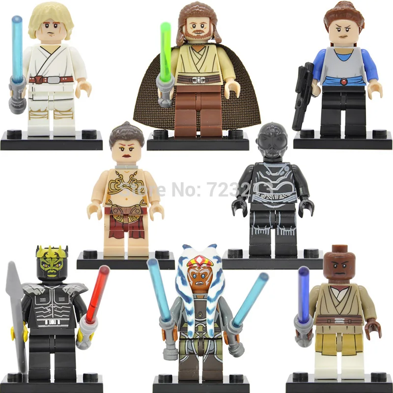 20 шт. Embo Luke Jawa Unduli Jedi Knight Ahsoka Death Star Droid строительные блоки модель игрушки